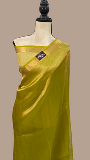 Pure Kora Tissue Handloom Banarasi Saree - The Handlooms