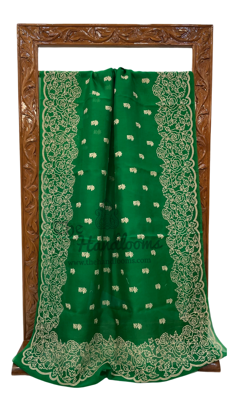 Organza Chikankari Handloom Banarasi Saree - The Handlooms