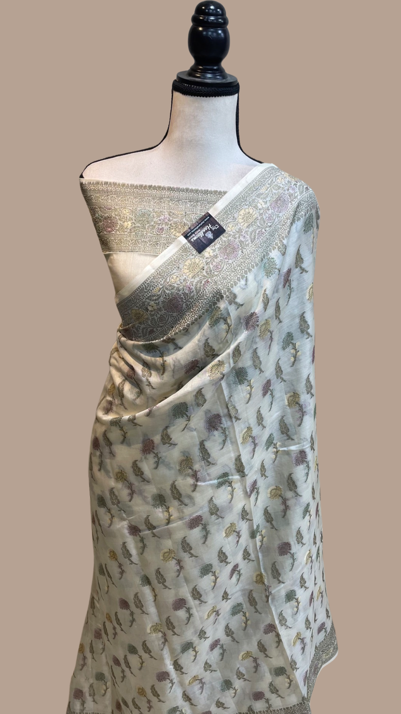 Pure Butter Crepe Banarasi Saree - The Handlooms