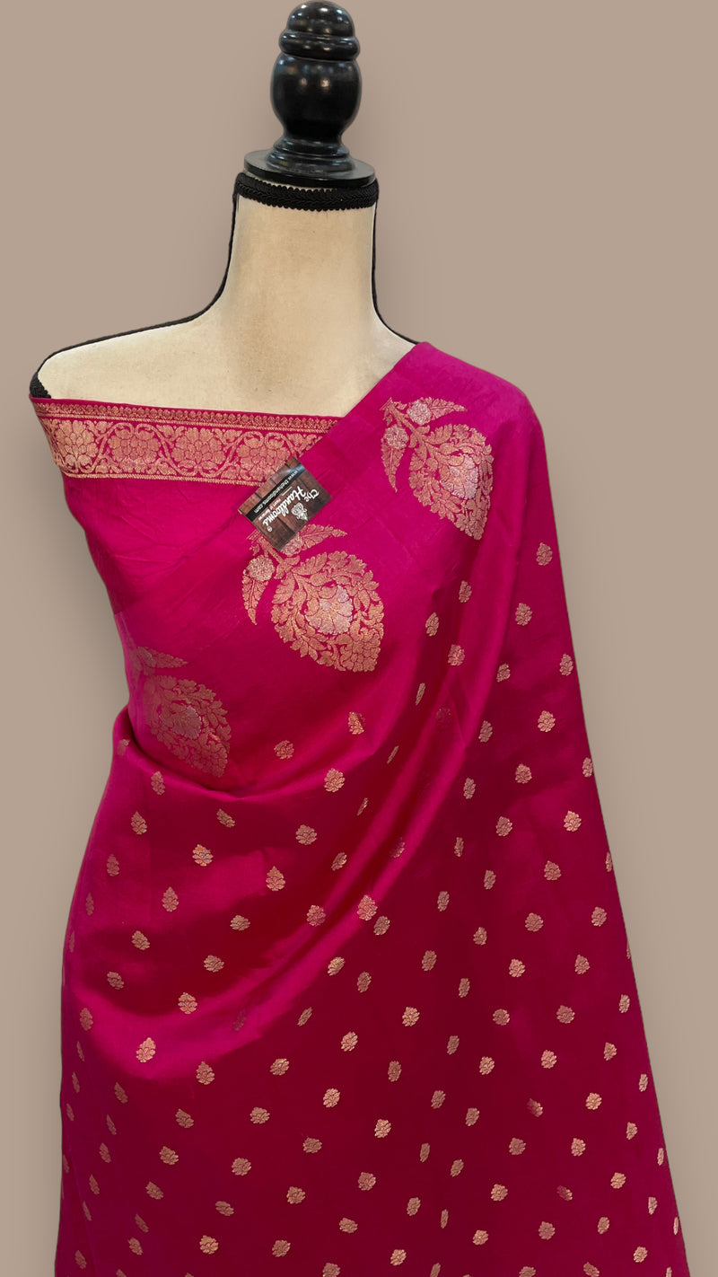 Pure Mango Silk Banarasi Handloom Saree - The Handlooms