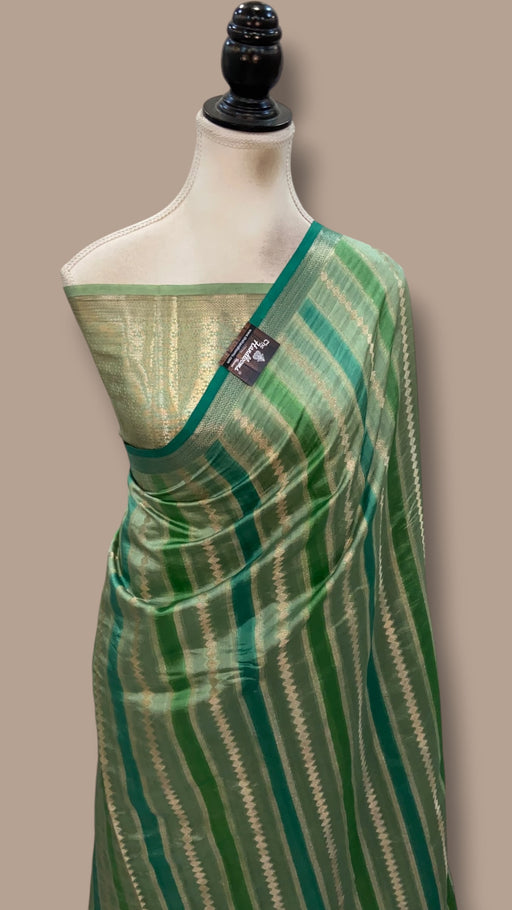 Pure Mango Silk Banarasi Handloom Saree - The Handlooms