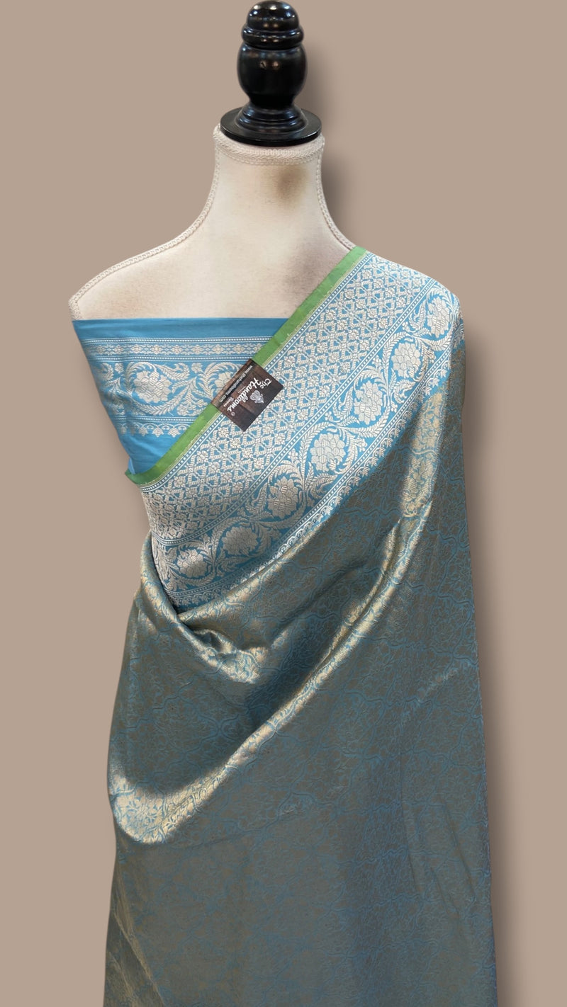 Regal Pure Katan Silk Banarasi Saree – Handwoven Tanchui Brocade