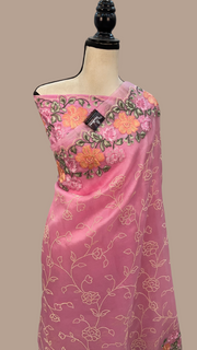 Pure Organza Chikankari Handloom Banarasi Saree - The Handlooms