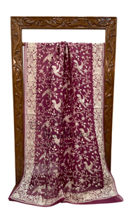 Pure Organza Chikankari Handloom Banarasi Saree - The Handlooms