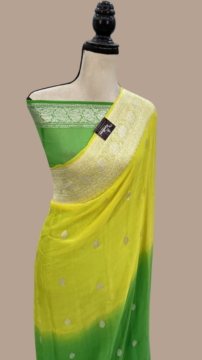 Pure Georgette Banarasi Handloom Saree - The Handlooms