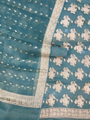 Khaddi Georgette Banarasi Dress material - The Handlooms