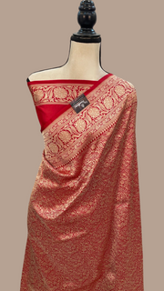Pure Katan Silk Banarasi Handloom Saree - Tanchui Brocade - The Handlooms