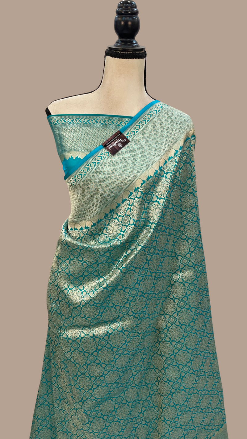 Pure Katan Silk Banarasi Handloom Saree - Tanchui Brocade - The Handlooms