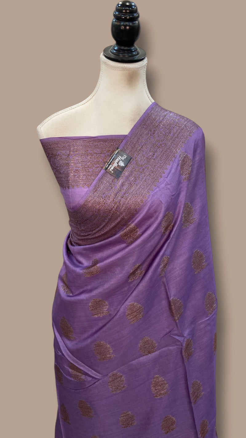 Pure Tussar Silk Handloom Banarasi Saree - The Handlooms