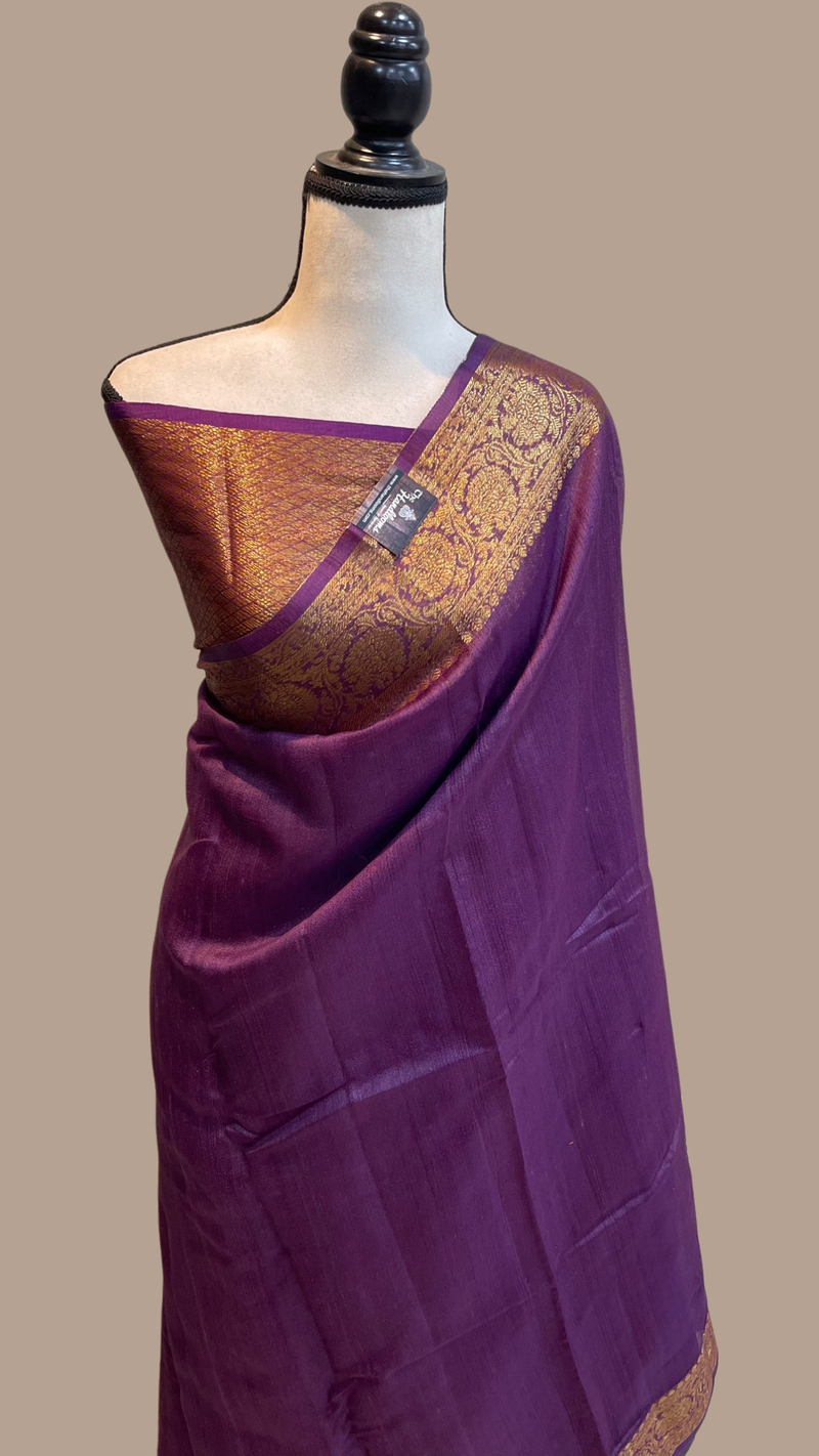 Tussar Silk Handloom Banarasi Saree - The Handlooms