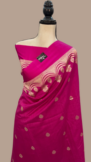 Pure Moonga Khaddi Handloom Banarasi Saree - The Handlooms