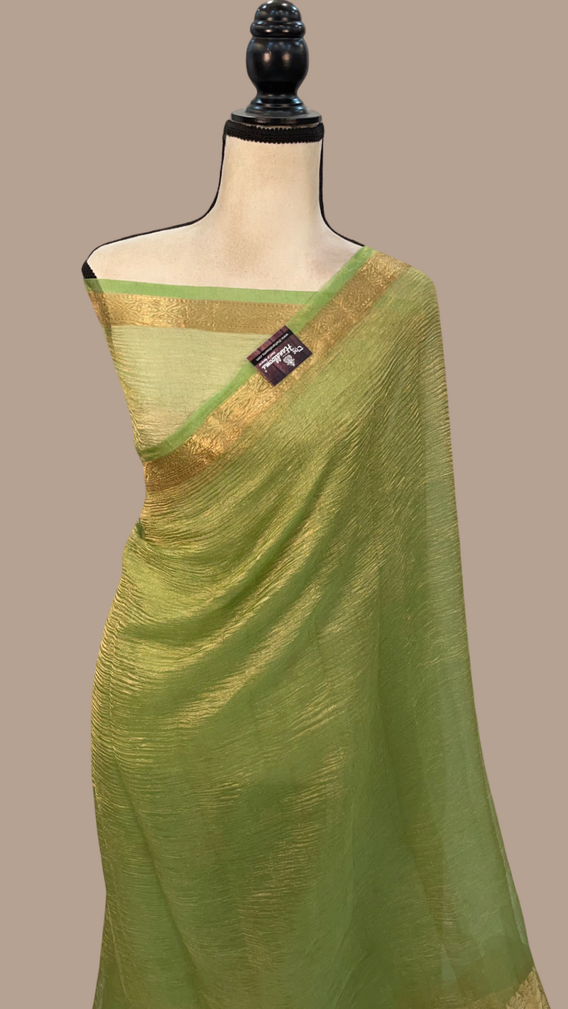 Pure Kora Tissue Handloom Banarasi Saree - The Handlooms