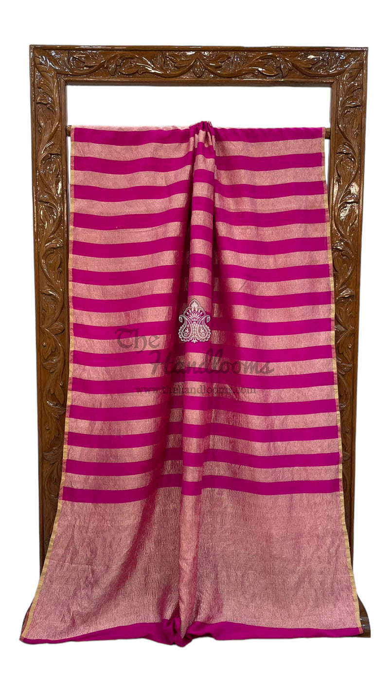 Pure Moonga Tissue Silk Banarasi Handloom Saree - The Handlooms