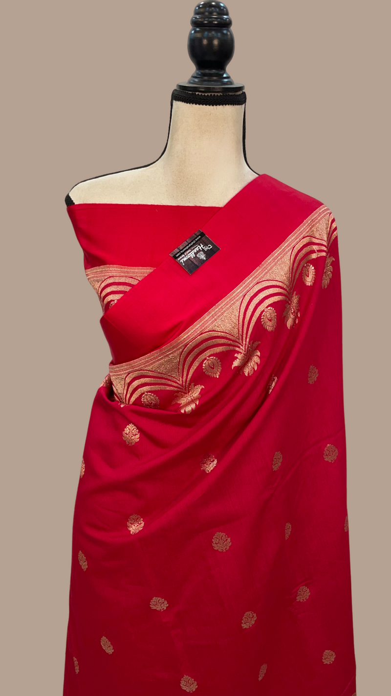 Pure Moonga Khaddi Handloom Banarasi Saree - The Handlooms