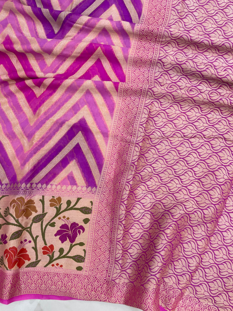 Pure Chiffon Khaddi Banarasi Saree - The Handlooms