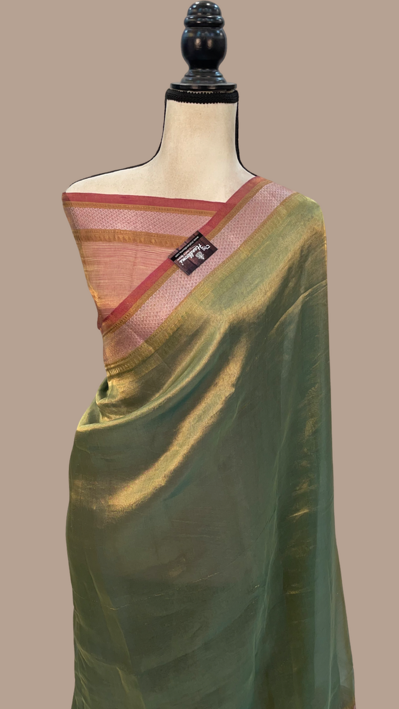 Pure Kora Tissue Handloom Banarasi Saree - The Handlooms