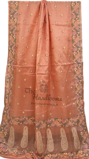 Tussar Silk Handloom Banarasi Saree With Chikankari - The Handlooms
