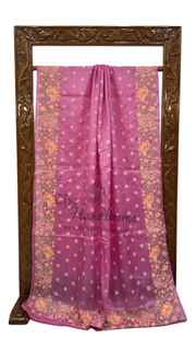 Tussar Silk Handloom Banarasi Saree With Chikankari - The Handlooms
