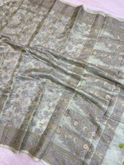 Pure Butter Crepe Banarasi Saree - The Handlooms