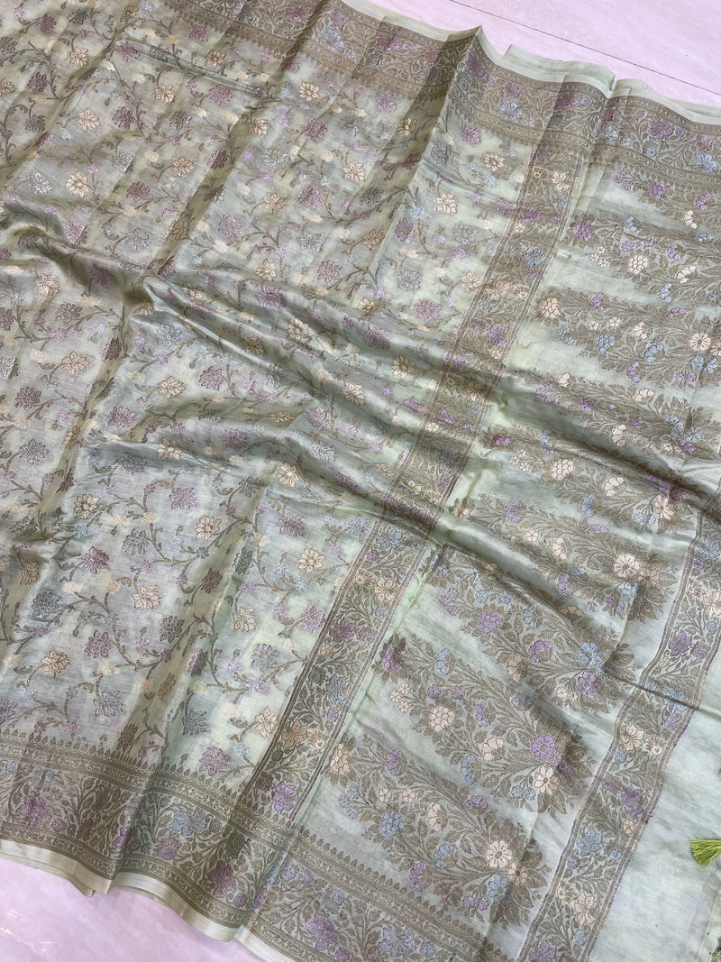 Pure Butter Crepe Banarasi Saree - The Handlooms