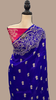 Organza Chikankari Handloom Banarasi Saree - The Handlooms