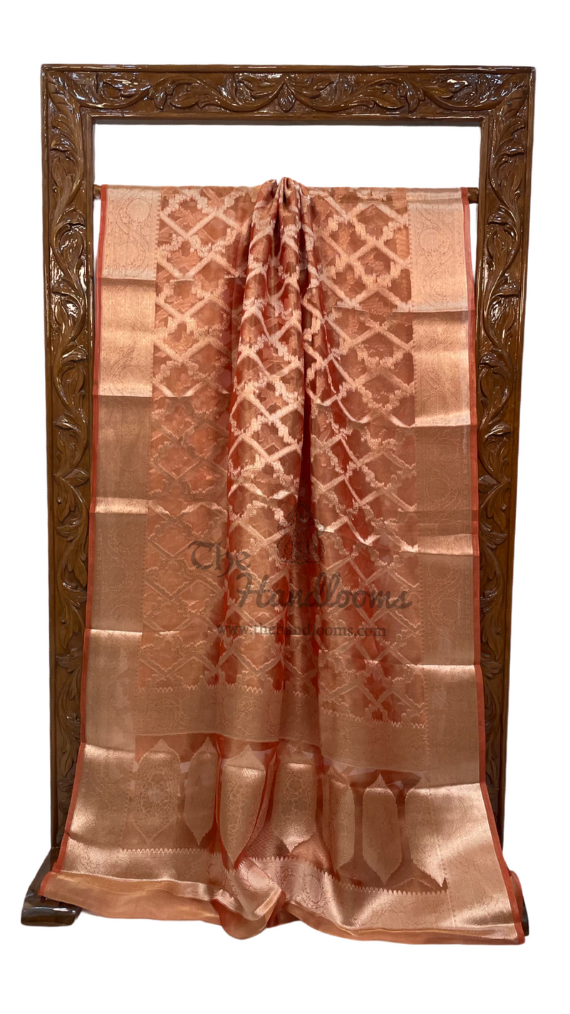 Pure Kora Tissue Handloom Banarasi Saree - The Handlooms