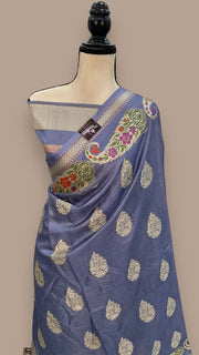 Pure Tussar Silk Handloom Banarasi Saree - The Handlooms