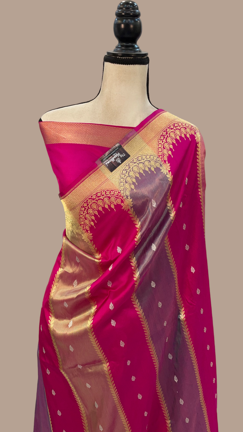 Pure Katan Silk Banarasi Handloom Saree - Rangkat - The Handlooms