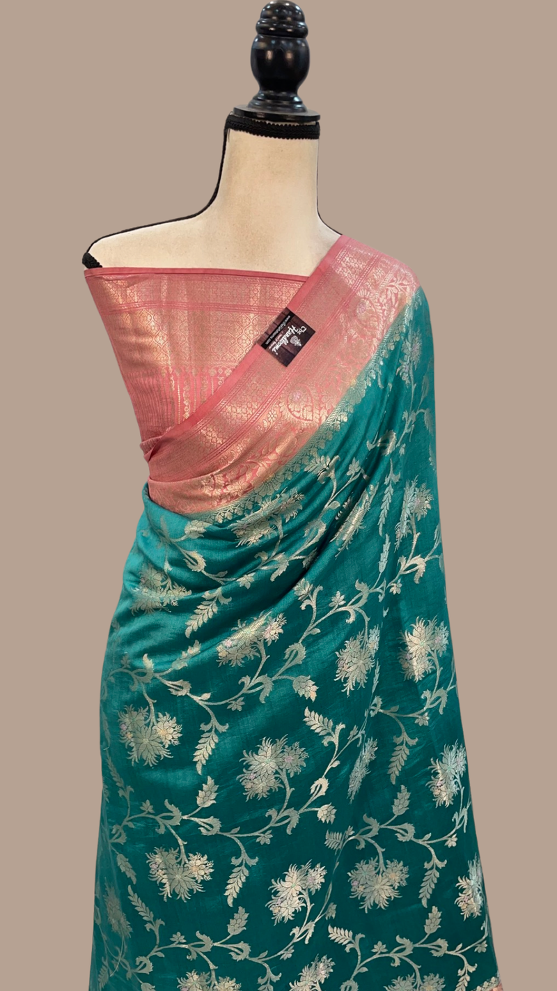 Pure Chiniya Silk Handloom Banarasi Saree - The Handlooms