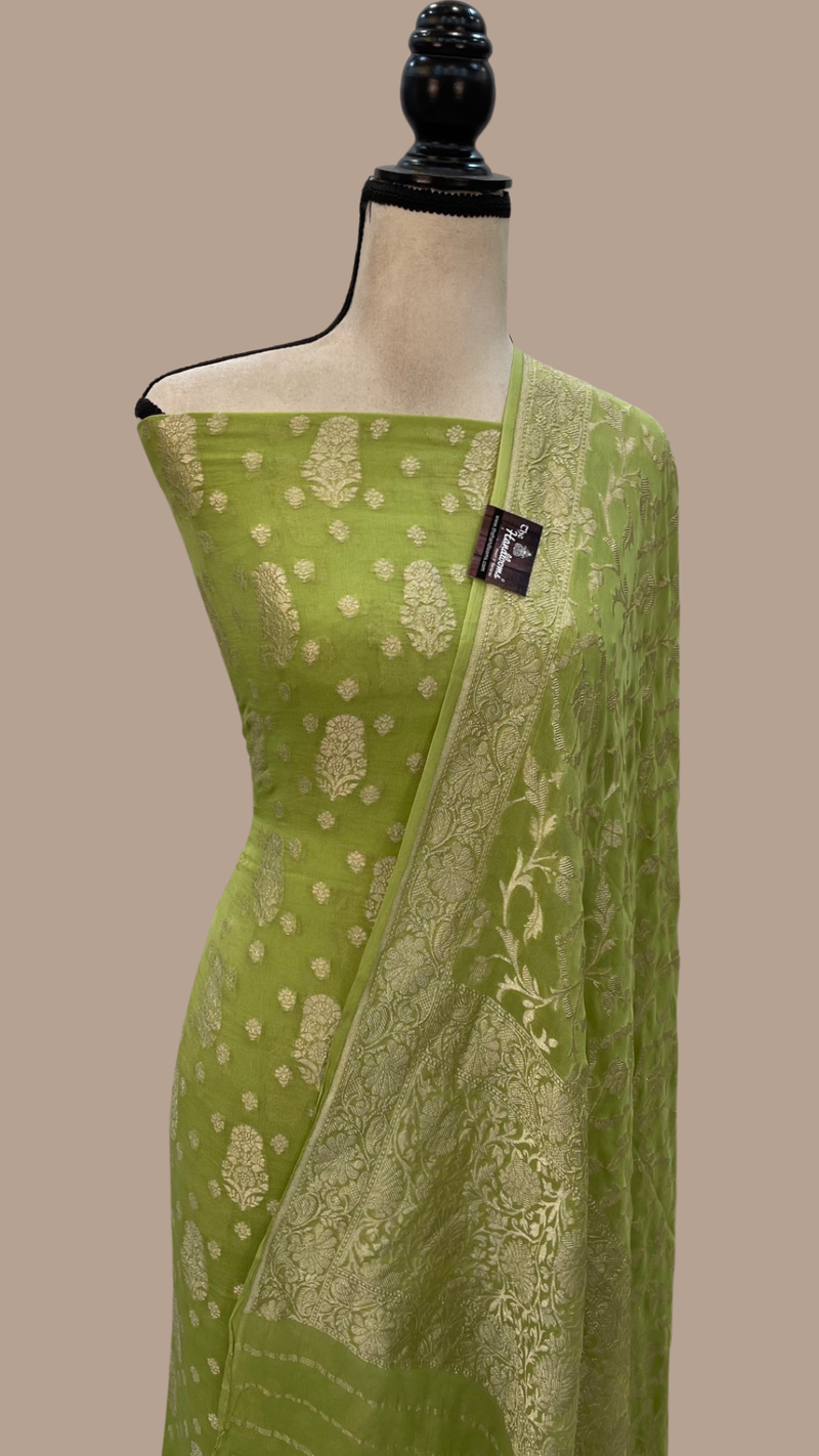 Khaddi Georgette Banarasi Dress material - The Handlooms