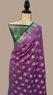 Pure Chiniya Silk Handloom Banarasi Saree - The Handlooms