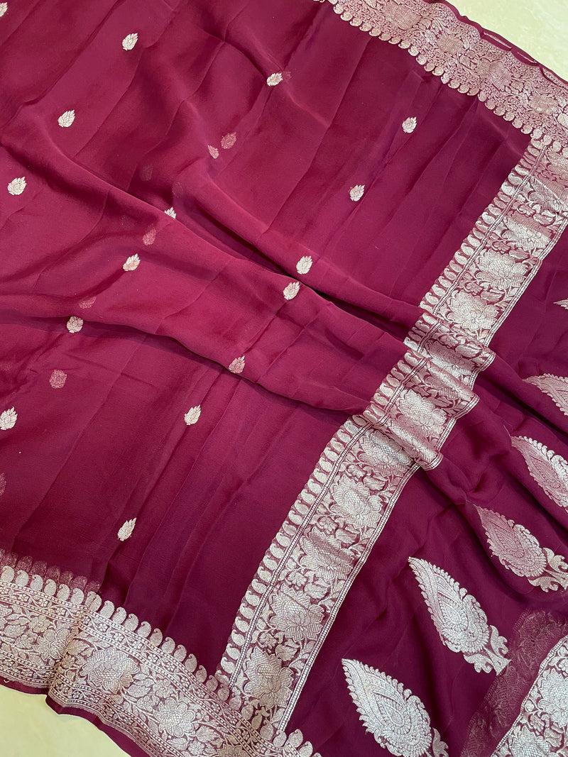 Pure Georgette Banarasi Saree - The Handlooms