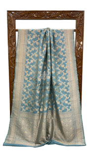 Pure Katan Silk Banarasi Handloom Saree - All over Jaal work - The Handlooms