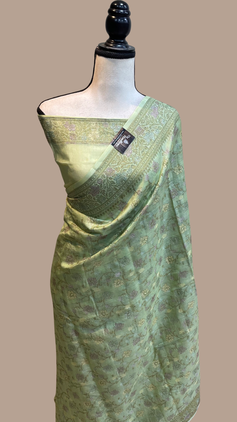 Pure Butter Crepe Banarasi Saree - The Handlooms