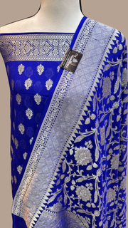 Khaddi Georgette Banarasi Dress material - The Handlooms