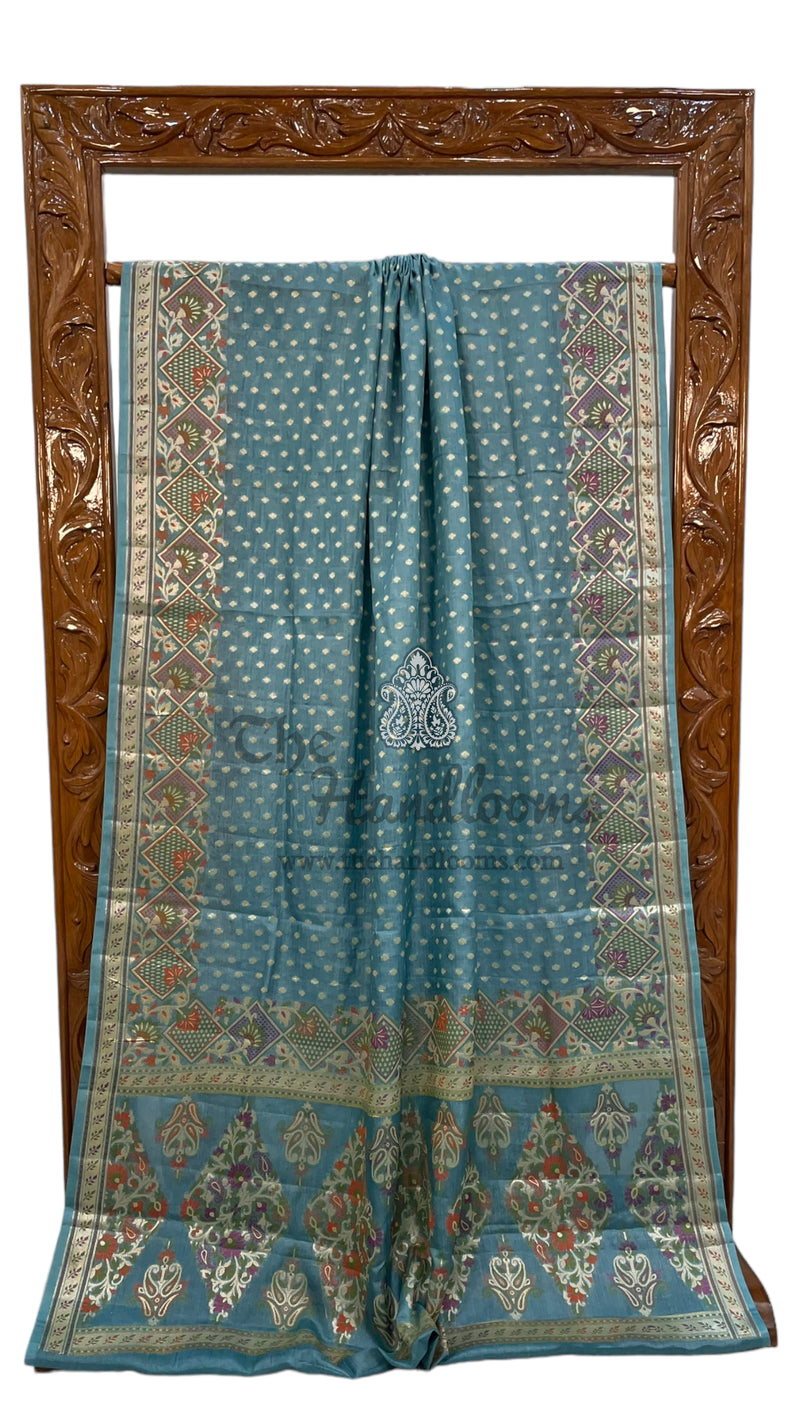 Pure Tussar Silk Handloom Banarasi Saree - The Handlooms