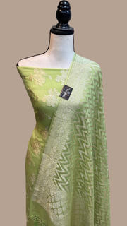 Pure Khaddi Georgette Banarasi Dress material - The Handlooms