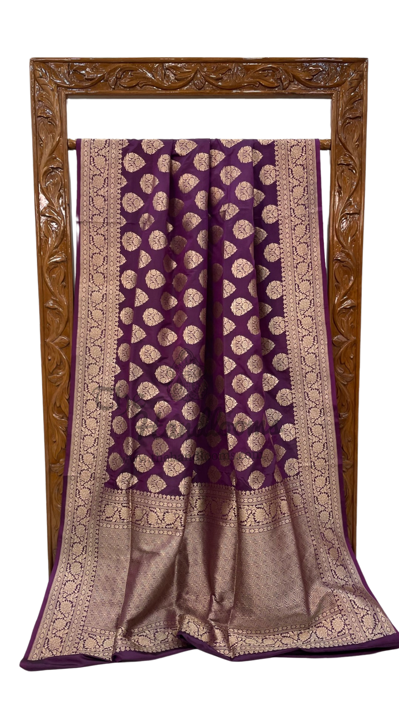 Pure Katan Silk Banarasi Handloom Saree - All Over Jaal Work - The Handlooms