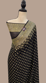 Pure Chiffon Khaddi Banarasi Saree - The Handlooms