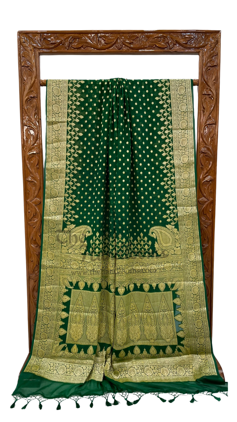 Pure Chiffon Khaddi Banarasi Saree - The Handlooms