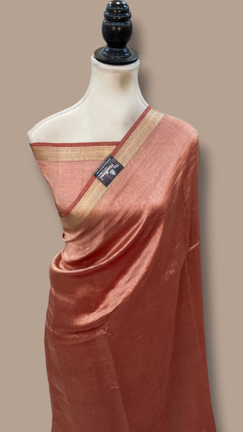 Pure Kora Tissue Handloom Banarasi Saree