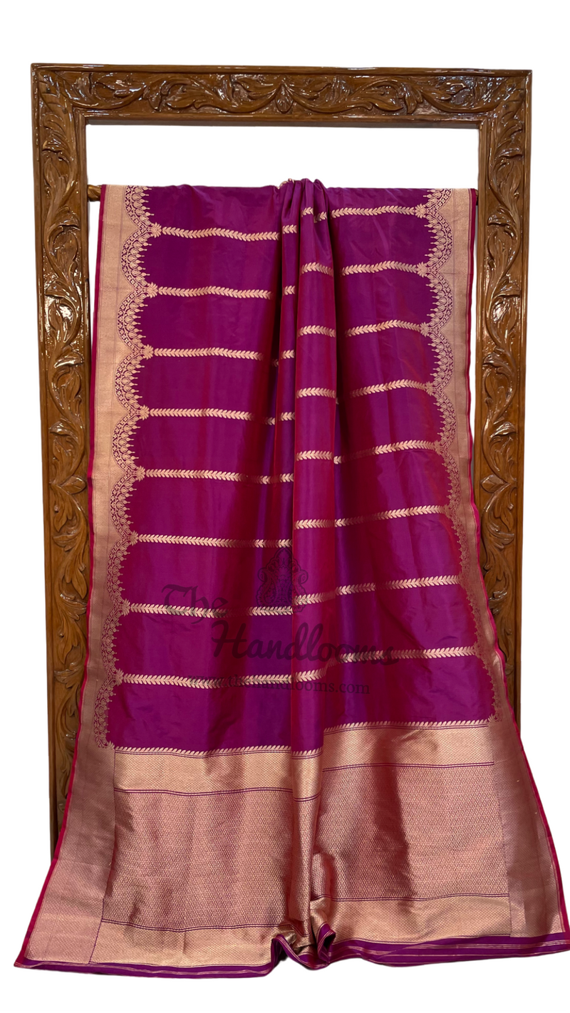 Pure Katan Silk Banarasi Handloom Saree - All over Kadua work - The Handlooms