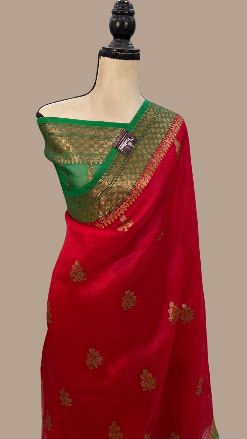 Pure Kora Handloom Banarasi Saree - The Handlooms