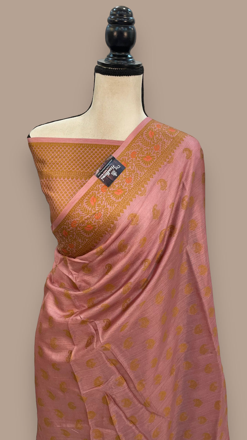 Pure Tussar Silk Handloom Banarasi Saree - The Handlooms