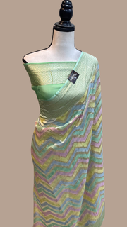 Pure Khaddi Georgette Handloom Banarasi Saree - The Handlooms