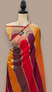 Pure Katan Silk Banarasi Handloom Saree - Rangkat - The Handlooms