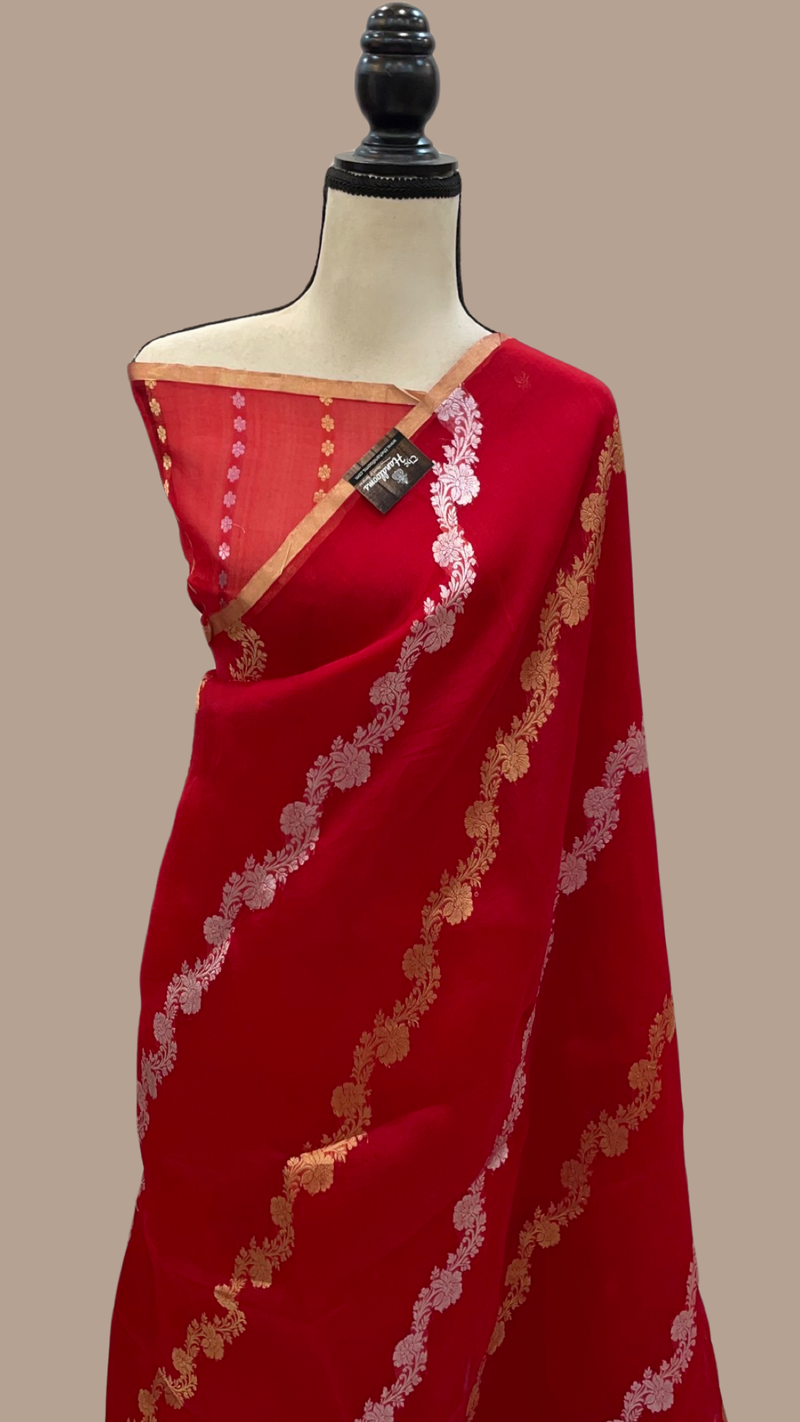 Pure Kora Handloom Banarasi Saree - The Handlooms