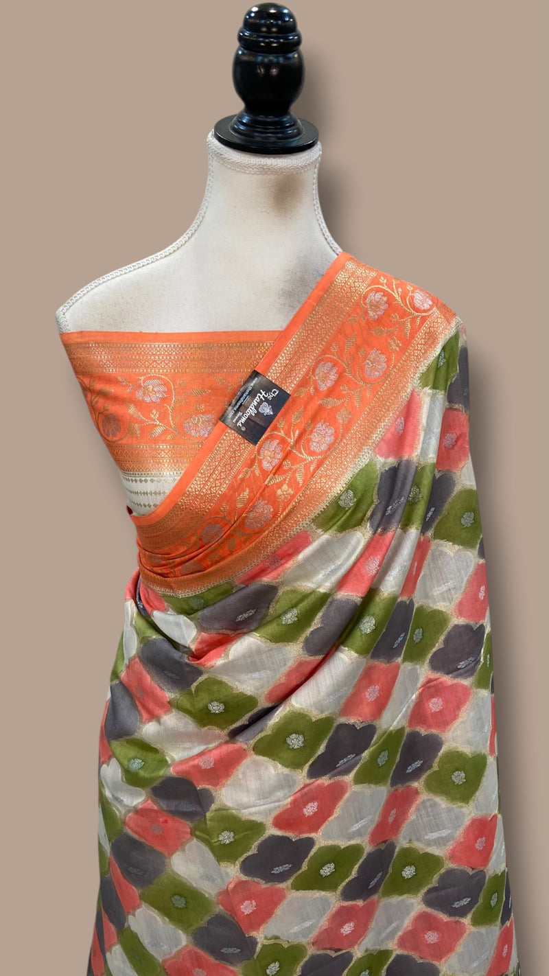 Pure Chiniya Silk Handloom Banarasi Saree