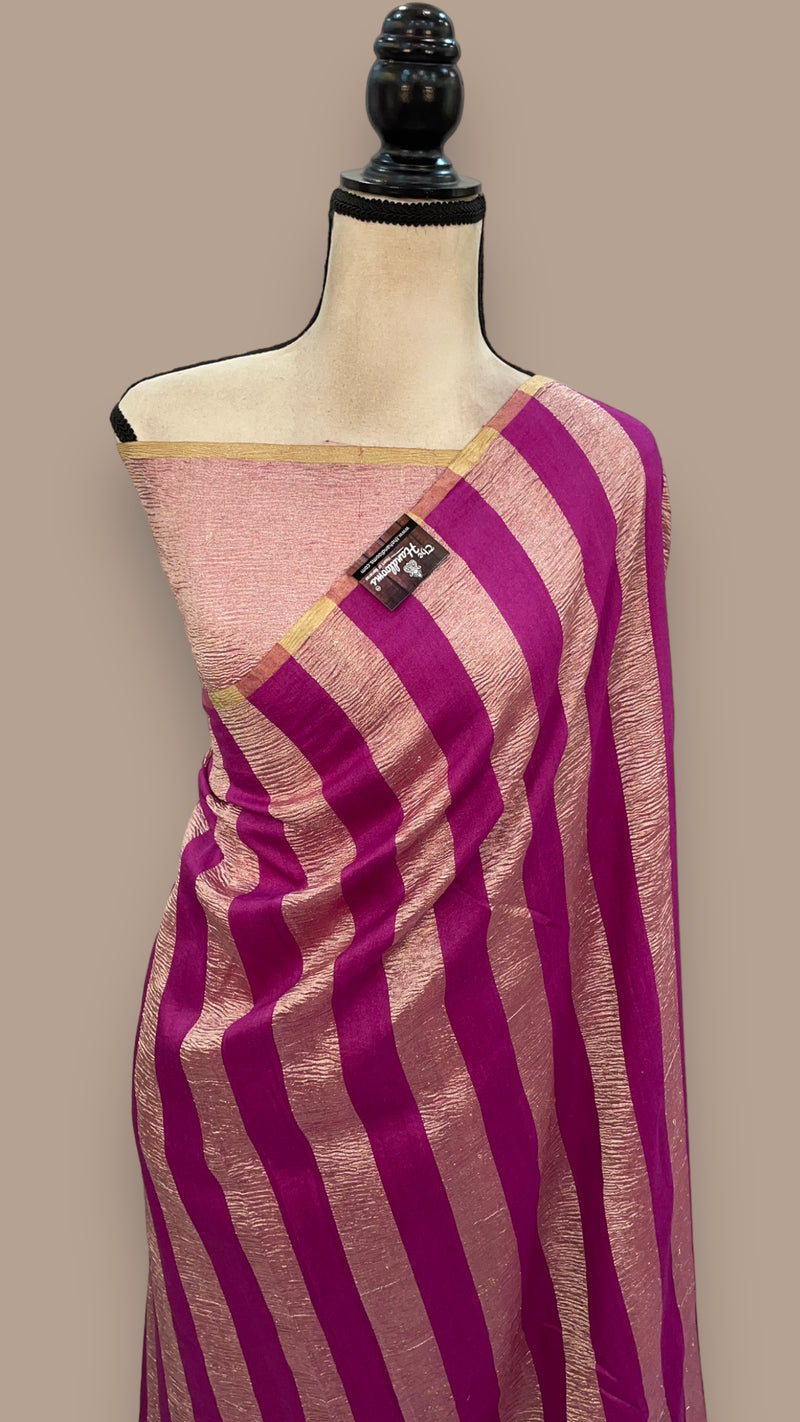 Pure Moonga Tissue Silk Banarasi Handloom Saree - The Handlooms