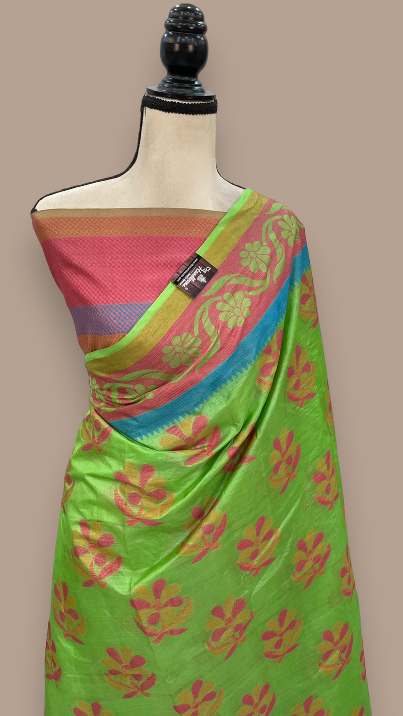 Pure Tussar Silk Handloom Banarasi Saree - The Handlooms